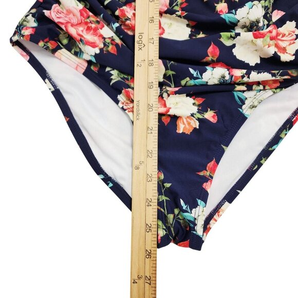 Cupshe Womens Floral Print One-Piece Swimsuit With Strappy Back Design SIZE M - Picture 7 of 12